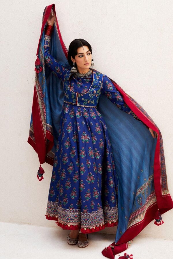Zara Shahjahan D-11A Anarkali Embroidered Luxury Lawn 3Pc Suit Collection 2024