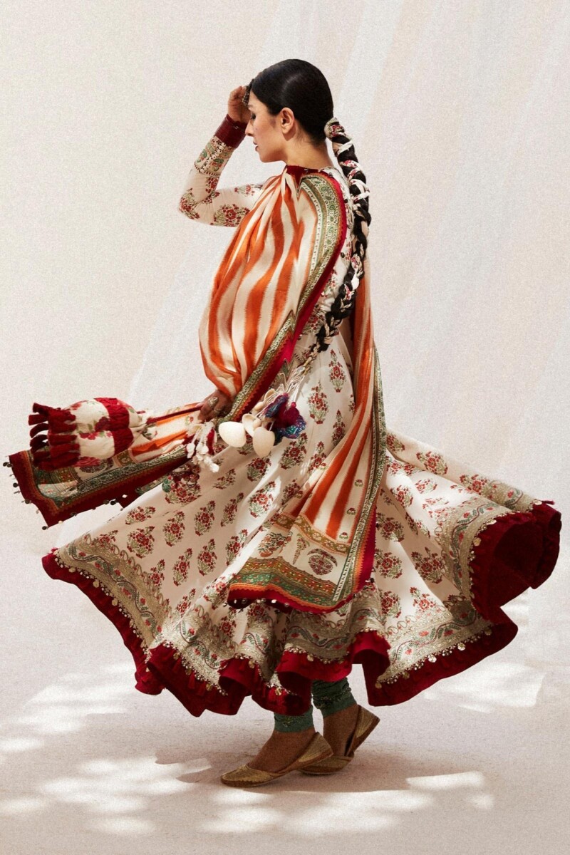 Zara Shahjahan D-11B Anarkali Embroidered Luxury Lawn 3Pc Suit Collection 2024