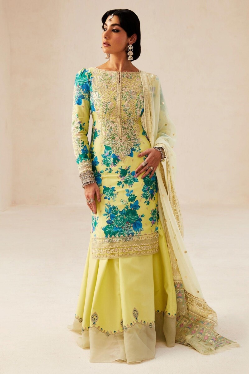 Zara Shahjahan D-13A Phool Kari Embroidered Luxury Lawn 3Pc Suit Collection 2024