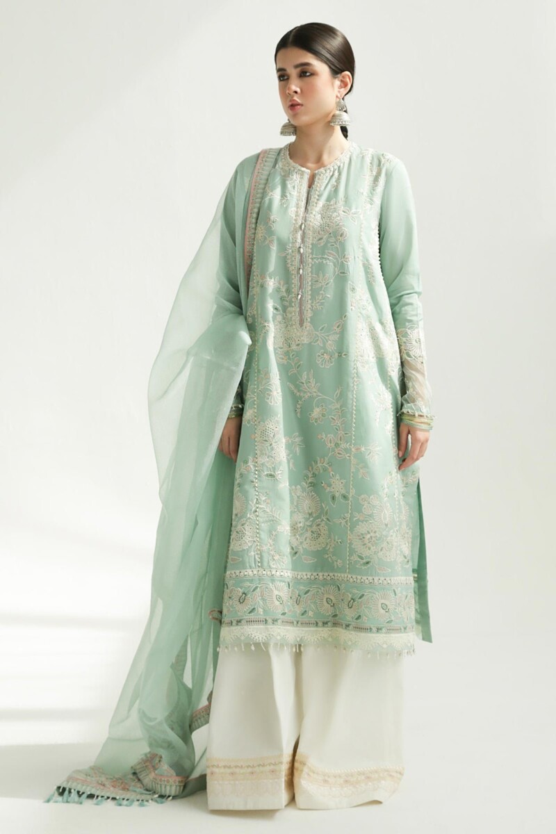 Zara Shahjahan D-05B Amira Embroidered Luxury Lawn 3Pc Suit Collection 2024