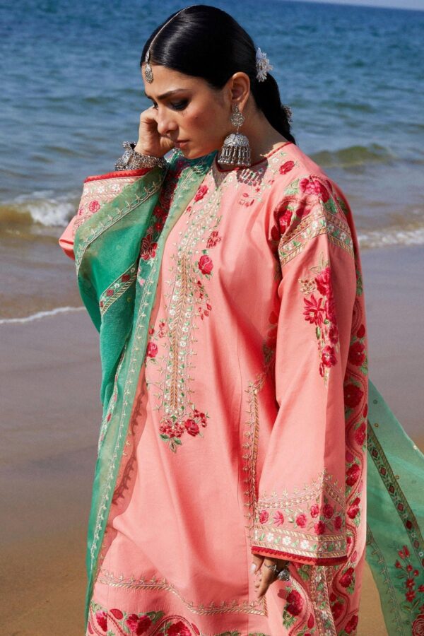 Zara Shahjahan D-06A Jiya Embroidered Luxury Lawn 3Pc Suit Collection 2024