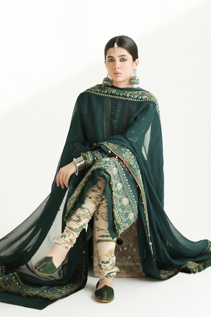 Zara Shahjahan D-09B Parsa Embroidered Luxury Lawn 3Pc Suit Collection 2024