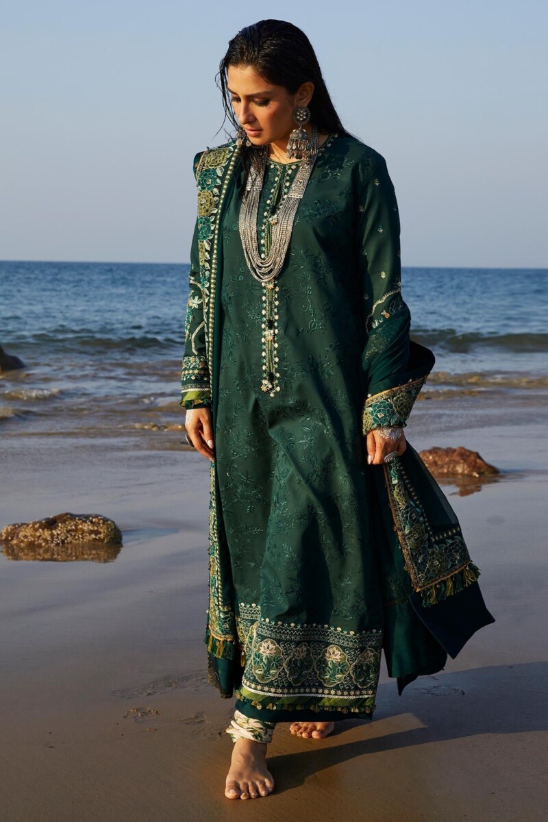 Zara Shahjahan D-09B Parsa Embroidered Luxury Lawn 3Pc Suit Collection 2024