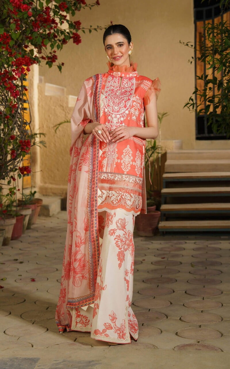 Asifa &Amp; Nabeel M 01 Dahlia Meraki Premium Lawn Collection