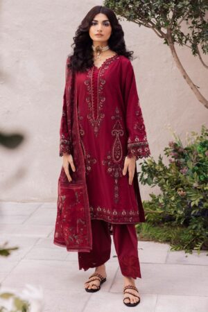 Iznik Dahlia Dl-01 Gossamer Embroidered Luxury Lawn 3pc Suit Collection 2024