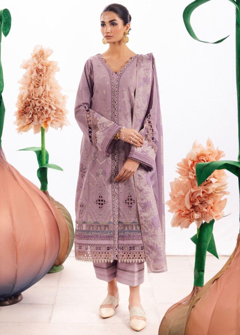 Iznik Dahlia Dl-04 Serene Embroidered Luxury Lawn 3Pc Suit Collection 2024