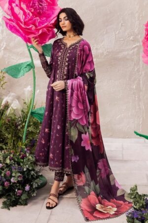 Iznik Dahlia Dl-06 Tranquil Embroidered Luxury Lawn 3pc Suit Collection 2024