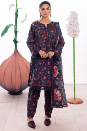 Iznik Dahlia Dl-07 Meadow Embroidered Luxury Lawn 3pc Suit Collection 2024