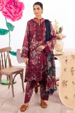 Iznik Dahlia Dl-11 Solistice Embroidered Luxury Lawn 3pc Suit Collection 2024