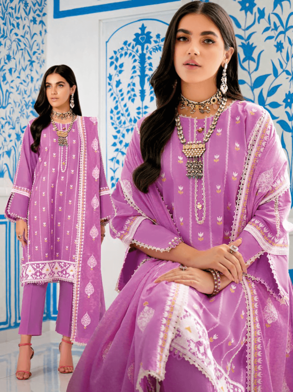 Gul Ahmed Dn-42018 Essential Embroidered Lawn Collection 2024