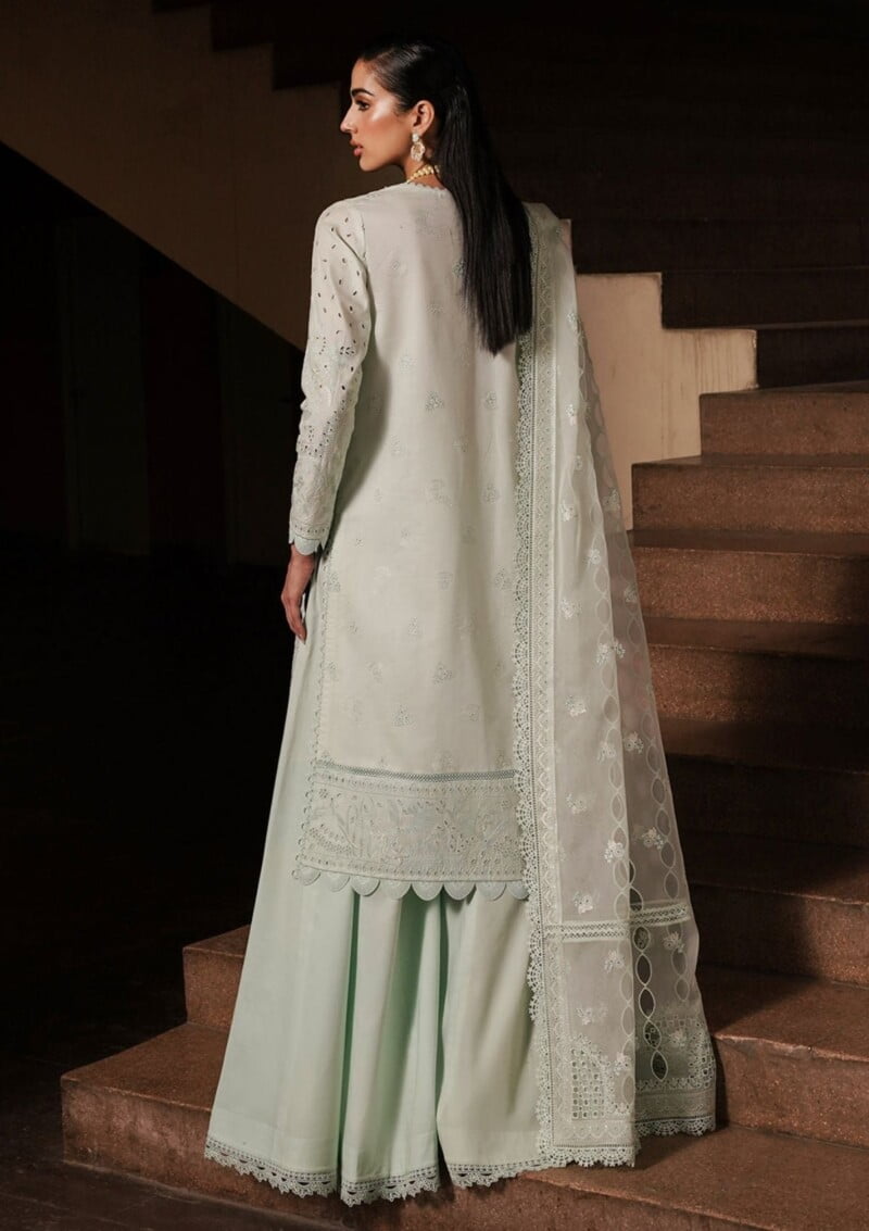 Afrozeh Acf 6 Celadon Chikankari Lawn Collection