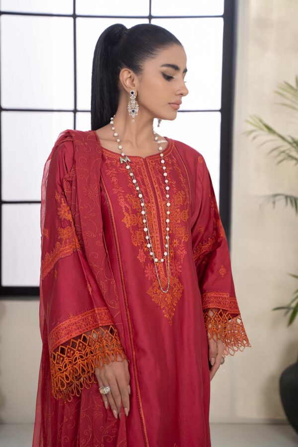 Maria B 3 Piece Embroidered Lawn Suit | Dw-Ef24-103 Luxury Pret