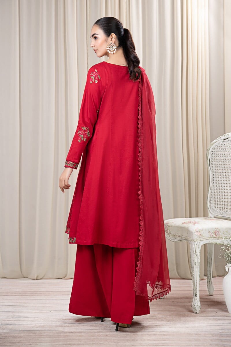 Maria B 3 Piece Embroidered Dobby Suit | DW-EF24-08 Casuals