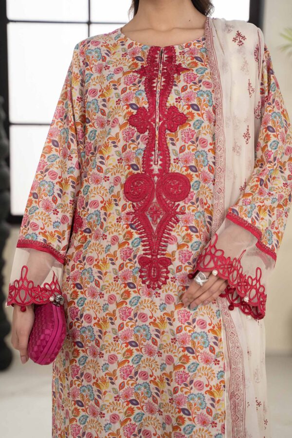 Maria B 3 Piece Embroidered Lawn Suit | Dw-Ef24-112 Luxury Pret