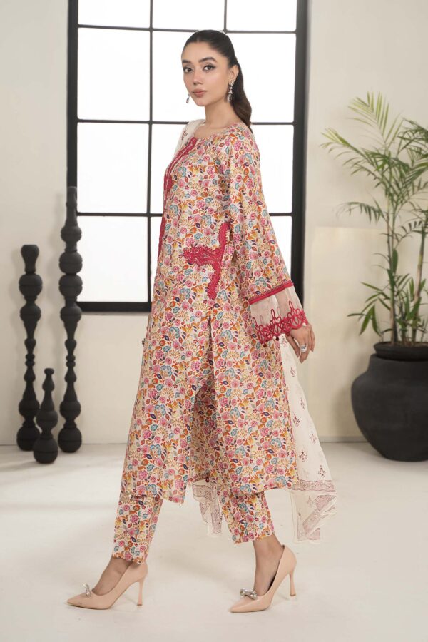 Maria B 3 Piece Embroidered Lawn Suit | Dw-Ef24-112 Luxury Pret