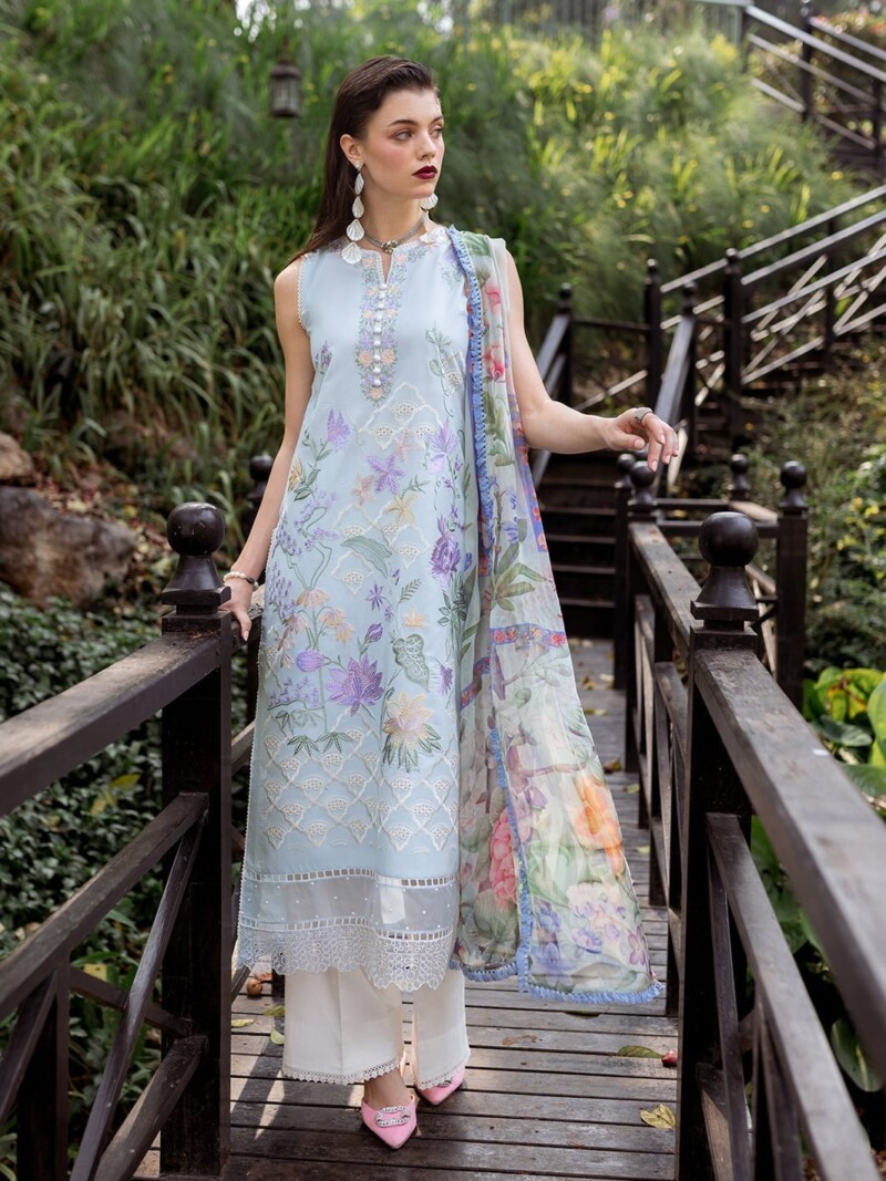 Roheenaz Dahlia Rnz-03A Daisy Embroidered Lawn 3Pc Suit Collection 2024