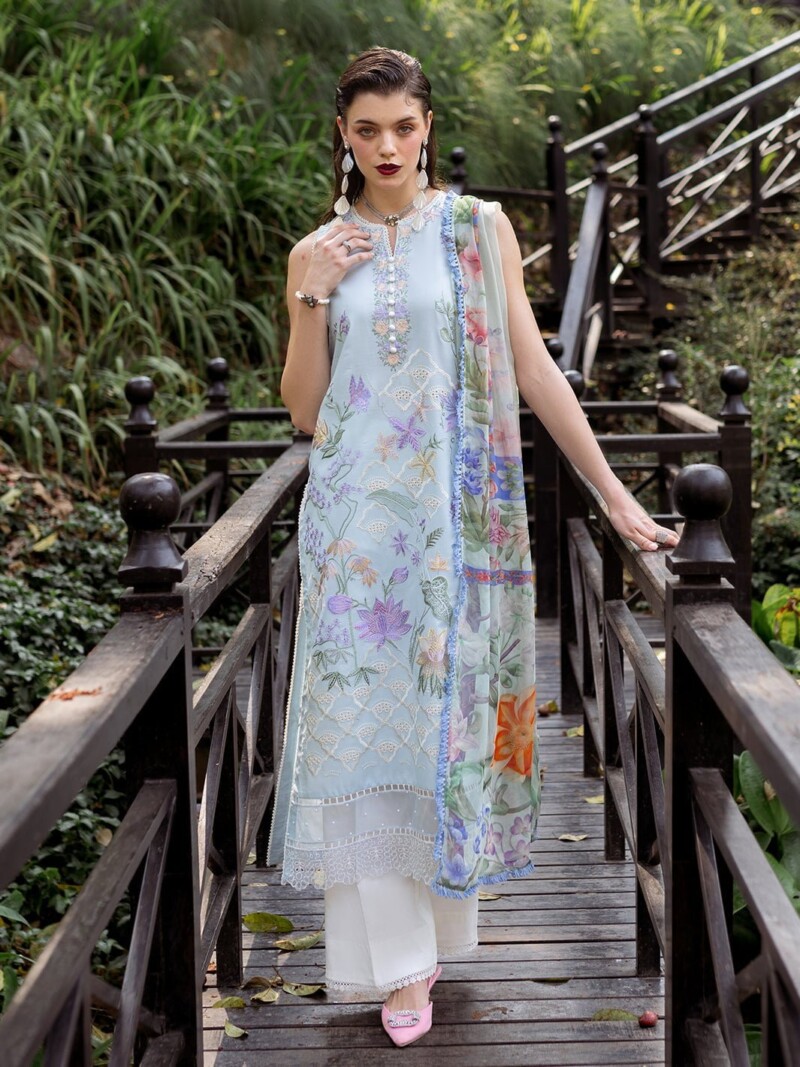 Roheenaz Dahlia Rnz-03A Daisy Embroidered Lawn 3Pc Suit Collection 2024