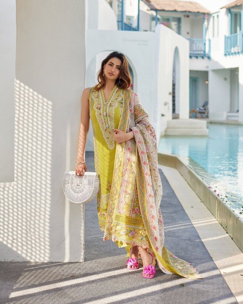 Faiza Saqlain Estera Embroidered Lawn 3Pc Suit Collection 2024