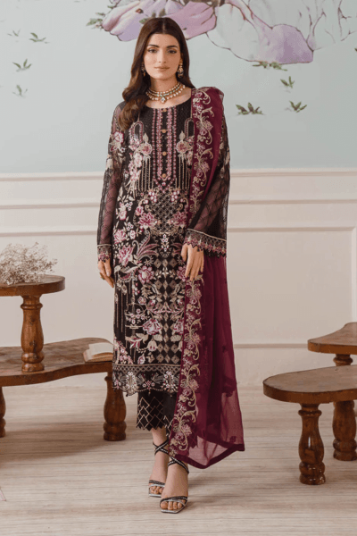 Ramsha F-2504 Embroidered Luxury Chiffon 3 Piece Collection 2024