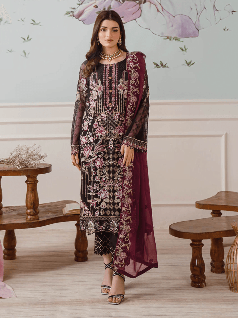 Ramsha F-2504 Embroidered Luxury Chiffon 3 Piece Collection 2024