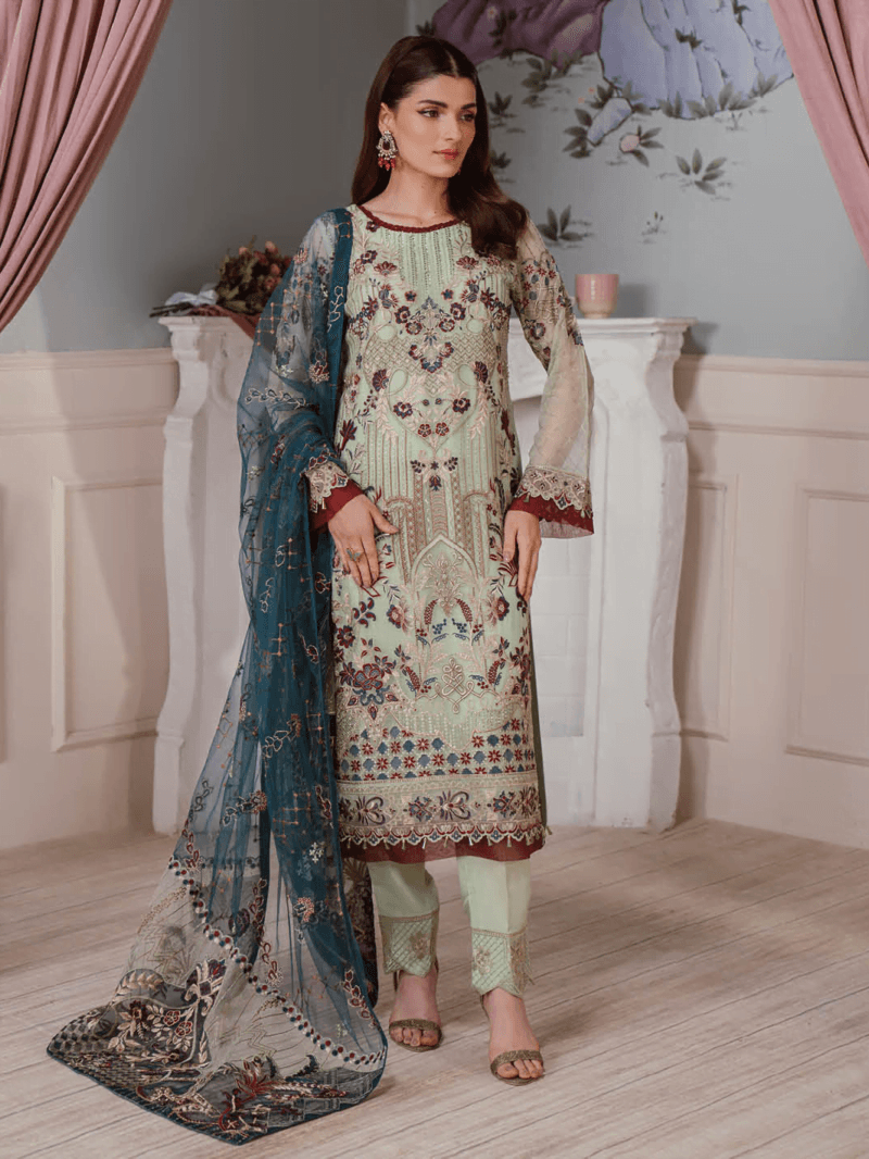 Ramsha F-2507 Embroidered Luxury Chiffon 3 Piece Collection 2024