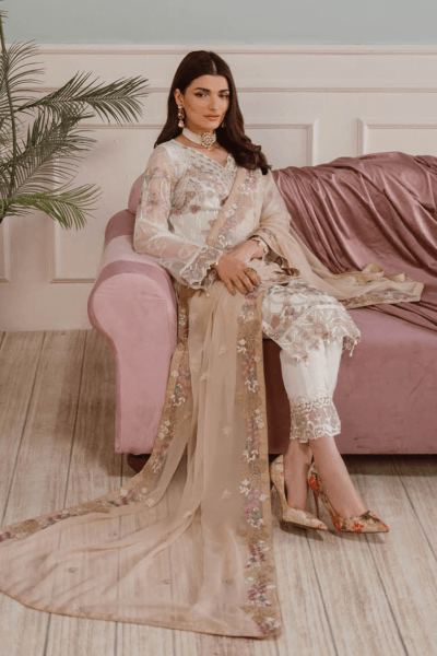 Ramsha F-2508 Embroidered Luxury Chiffon 3 Piece Collection 2024