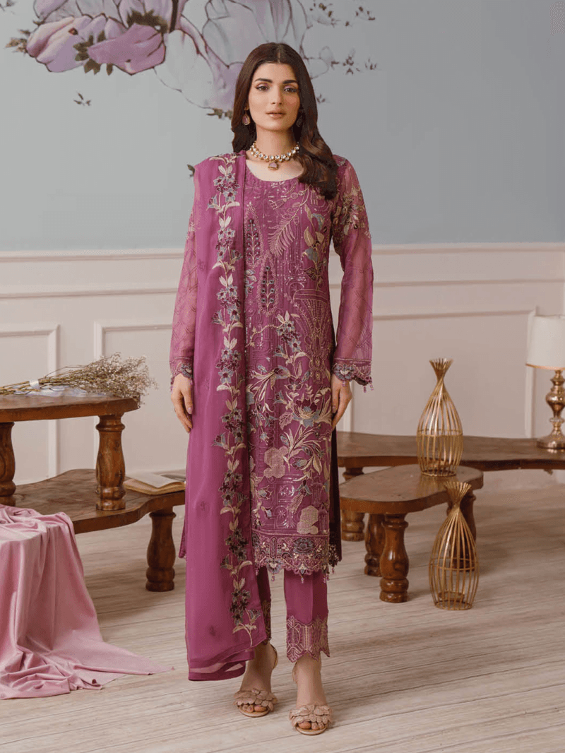 Ramsha F-2509 Embroidered Luxury Chiffon 3 Piece Collection 2024