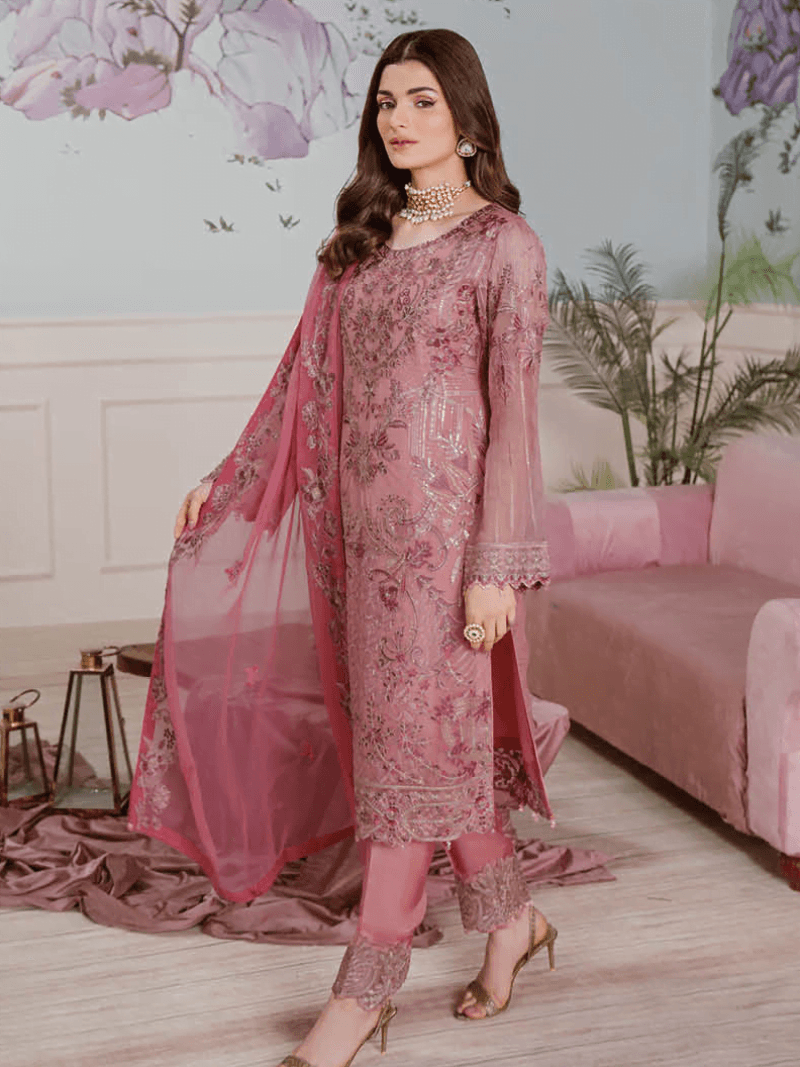 Ramsha F-2511 Embroidered Luxury Chiffon 3 Piece Collection 2024