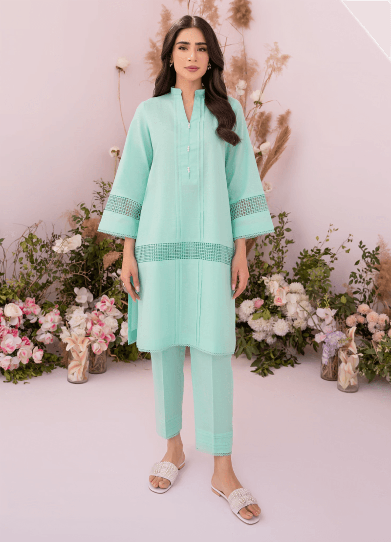 Hana Sunshine Sartorial Stitched Azure Sartorial Stitched Summer Solids 2Pc Collection 2024