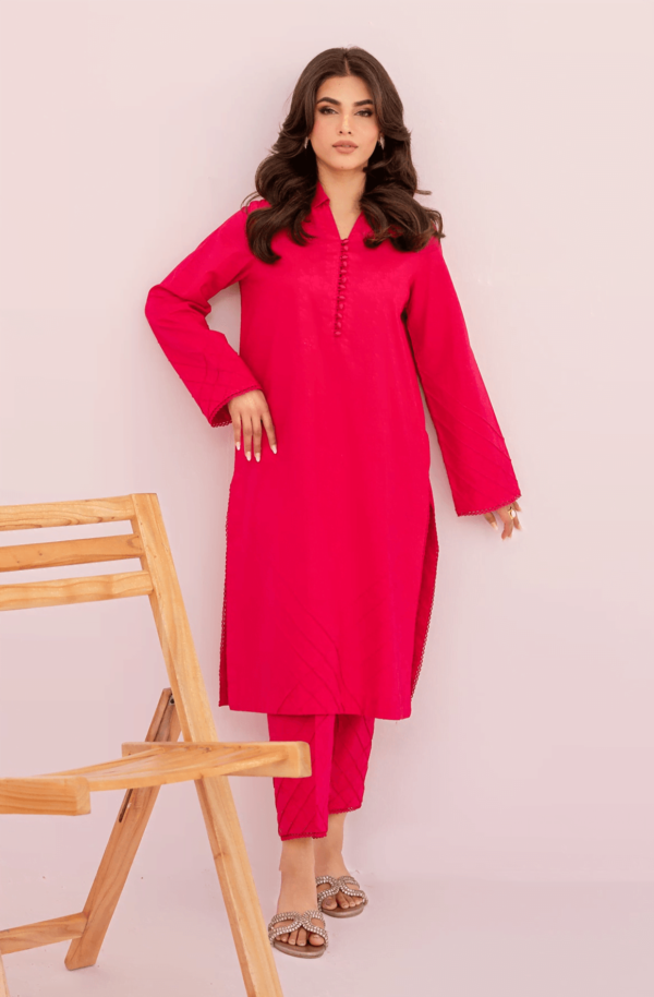 Hana Sunshine Sartorial Stitched Carmine Sartorial Stitched Summer Solids 2Pc Collection 2024