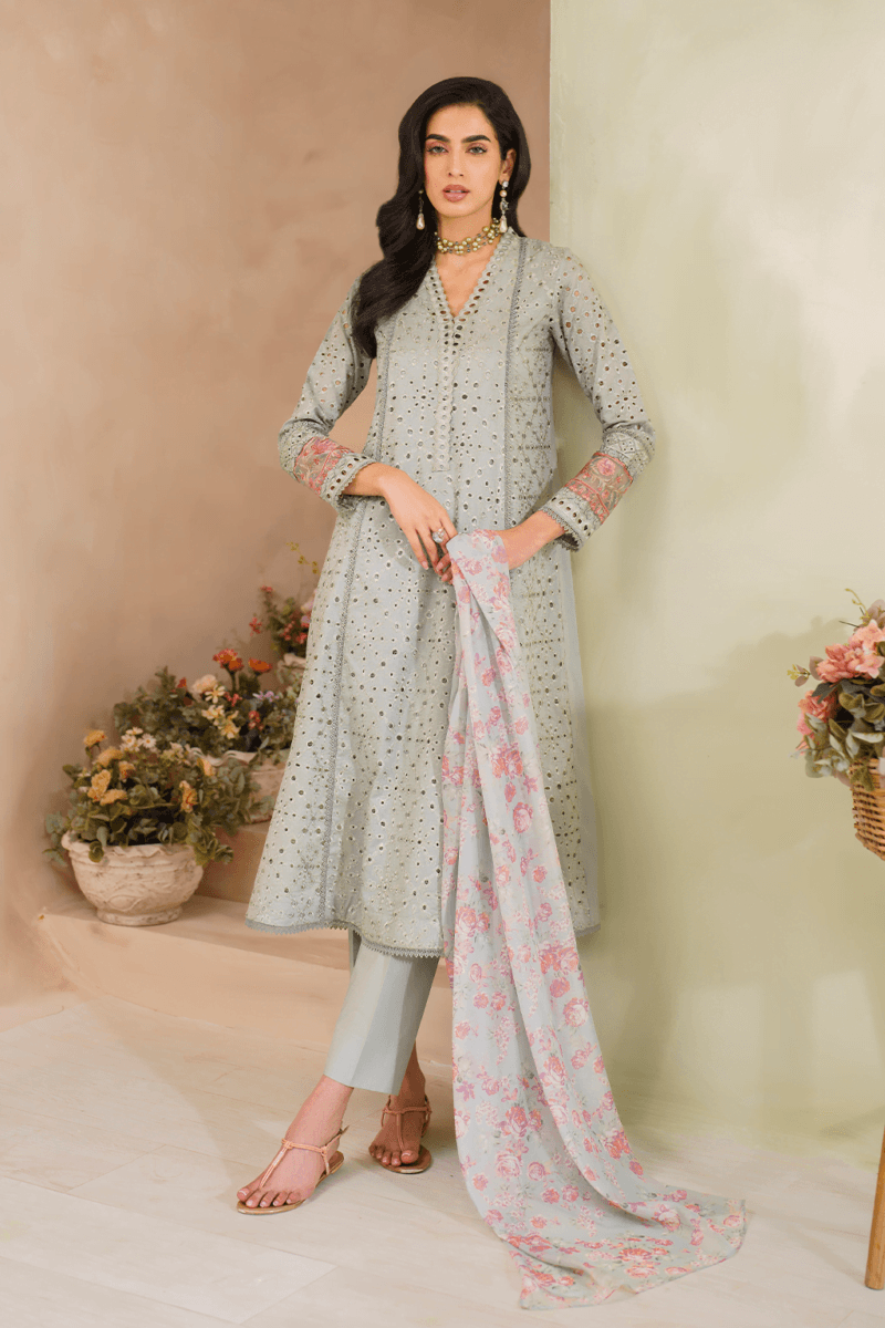 Iznik Ip-224 Embroidered Lawn Ready To Wear