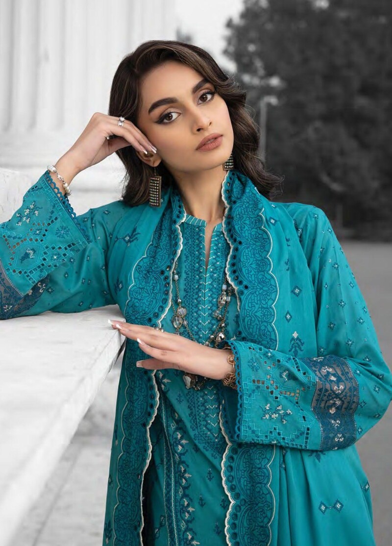 Lakhany Spring Lg-Aa-0017 Embroidered Lawn 3pc Suit Collection 2024