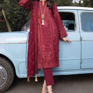 Lakhany Spring Lg-Rm-0062 Embroidered Lawn 3pc Suit Collection 2024