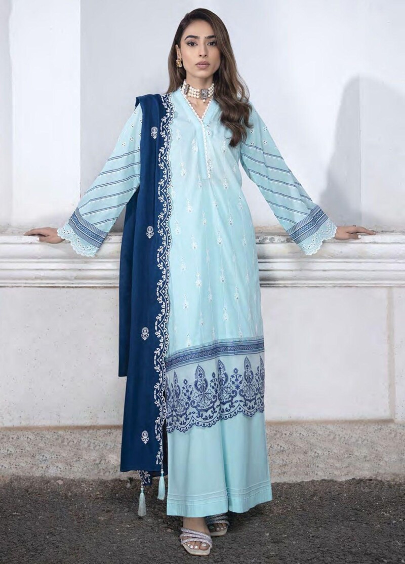 Lakhany Spring Lg-Sr-0123 Embroidered Lawn 3Pc Suit Collection 2024