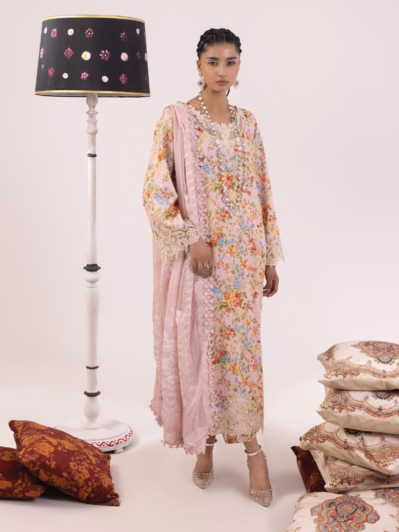 Faiza Faisal Laali Embroidered Lawn 3Pc Suit Collection 2024