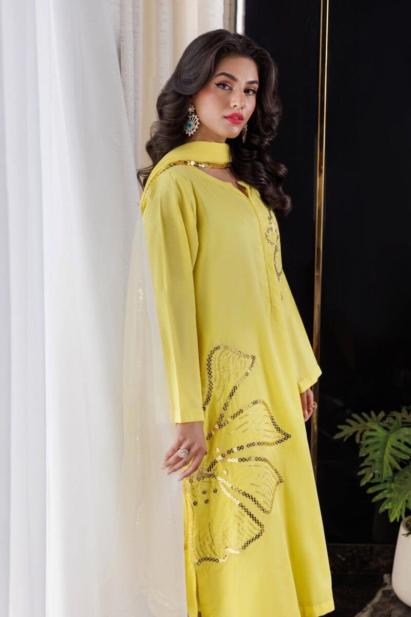 Charizma 3 Pc Embroidered Lawn Shirt With Chiffon Dupatta And Trouser Ed 4 033