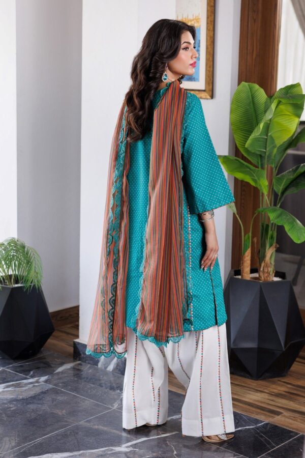 Charizma 3 Pc Printed Lawn Shirt With Chiffon Dupatta And Trouser Cnp 4 031