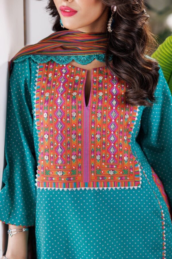 Charizma 3 Pc Printed Lawn Shirt With Chiffon Dupatta And Trouser Cnp 4 031