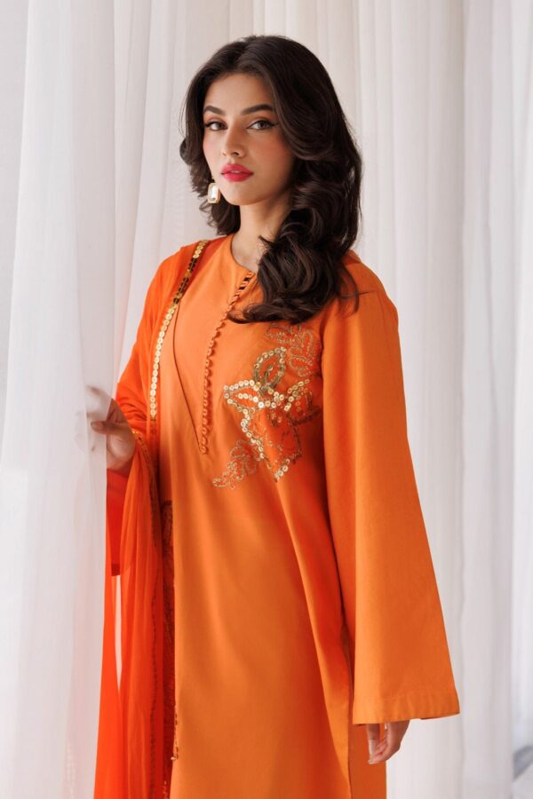 Charizma 3 Pc Embroidered Lawn Shirt With Chiffon Dupatta And Trouser Ed 4 034