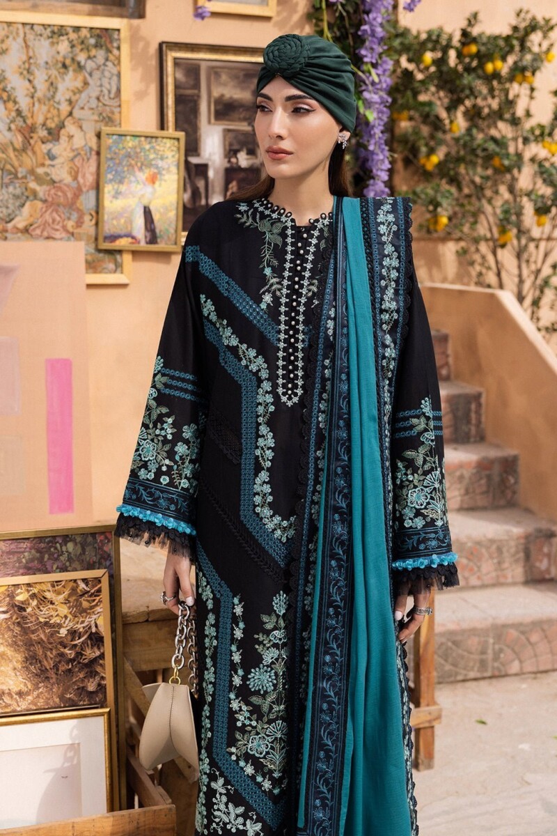 Saad Shaikh Lamour D-05 Reh Lamour Embroidered Luxury Lawn Collection 2024