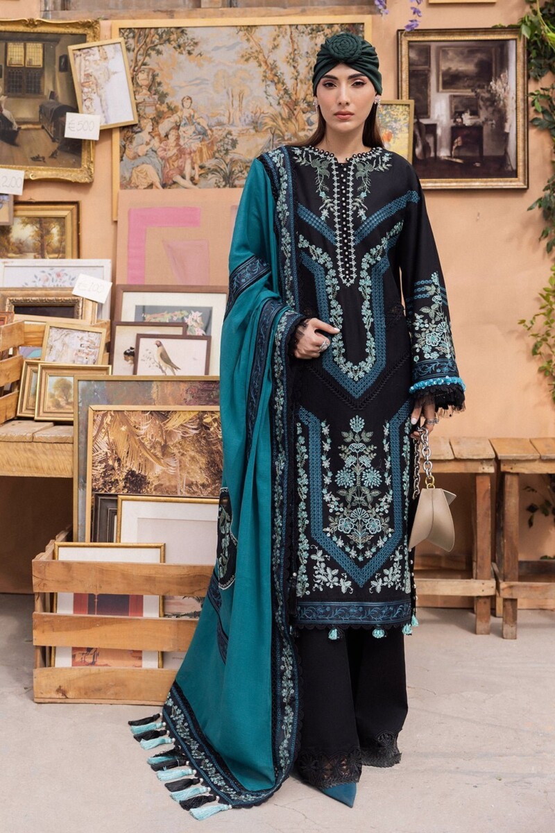 Saad Shaikh Lamour D-05 Reh Lamour Embroidered Luxury Lawn Collection 2024