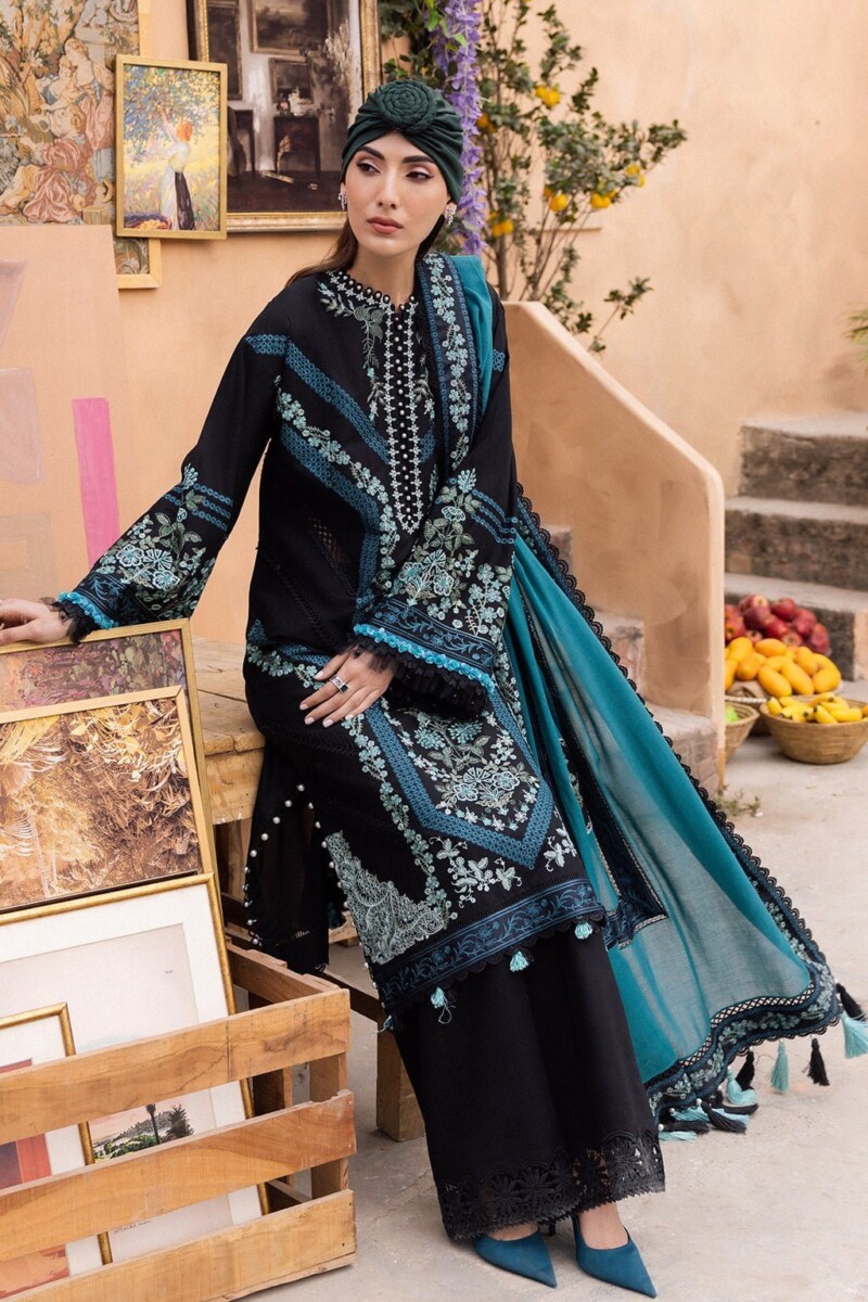 Saad Shaikh Lamour D-05 Reh Lamour Embroidered Luxury Lawn Collection 2024