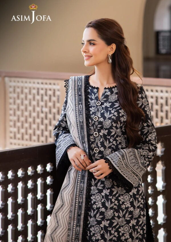 Asim Jofa Am24 07 Monochrome Lawn Collection