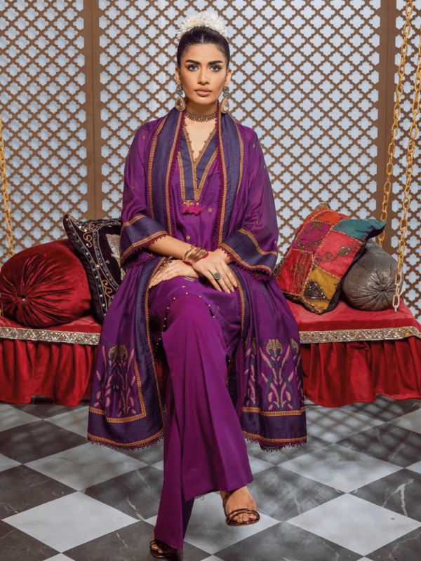 Gul Ahmed Mj-42003 Premium Embroidered Jacquard Collection 2024