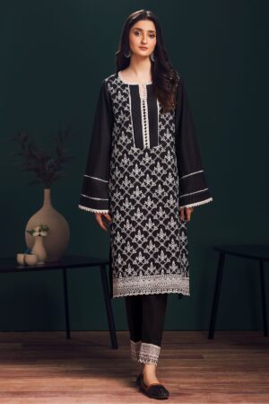 Motifz 3994-BLACK SCHIFFLI EMBROIDERED LAWN STITCHED Casuals