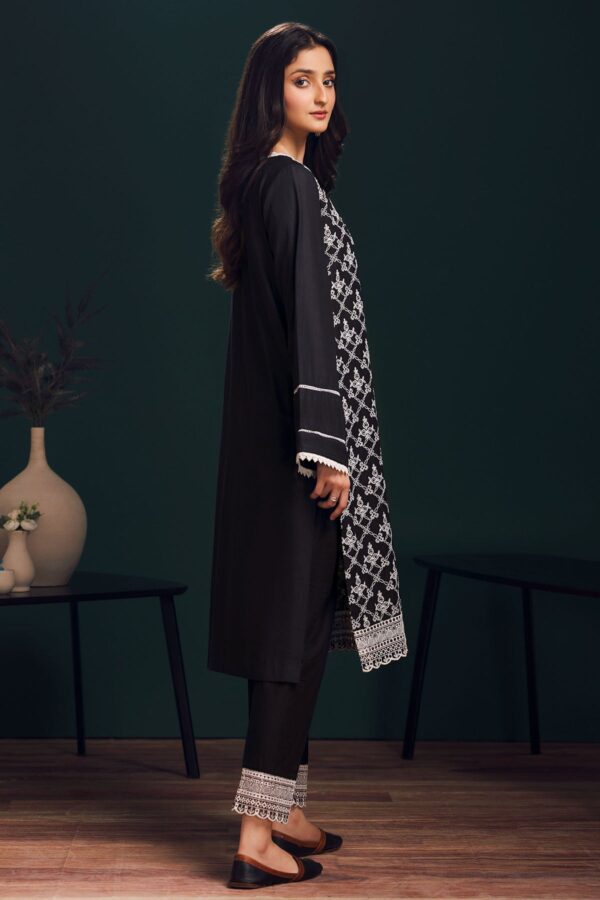 Motifz 3994-Black Schiffli Embroidered Lawn Stitched Casuals