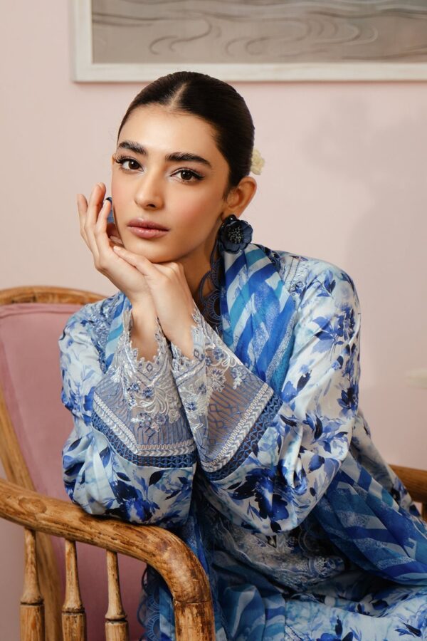 Afrozeh Malina Al-24-V3-10 Merial Embroidered Luxury Lawn 3Pc Suit Collection 2024