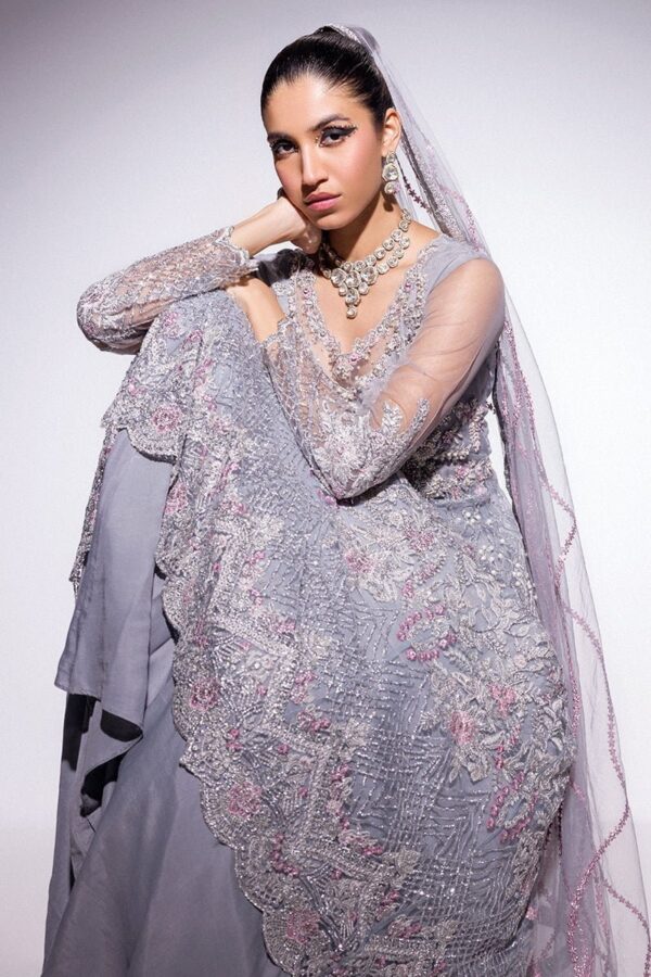 Best Of Mushq Bom-07 Nora Mushq Embroidered Net 3Pc Collection 2024