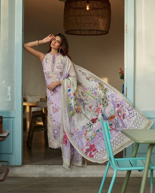 Faiza Saqlain Nazeli Embroidered Lawn 3Pc Suit Collection 2024