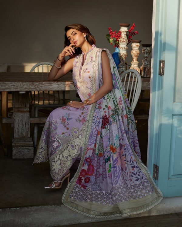 Faiza Saqlain Nazeli Embroidered Lawn 3Pc Suit Collection 2024